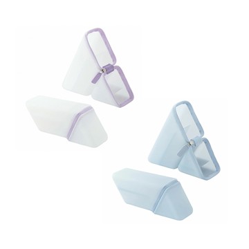 SONIC 輕巧三角筆袋(FD-2286)-清透藍/光透紫