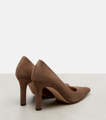 The Row Carla 80 suede pumps