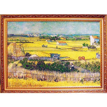 [開運陶源]《麥田收割 豐收》梵谷名畫 (大幅)