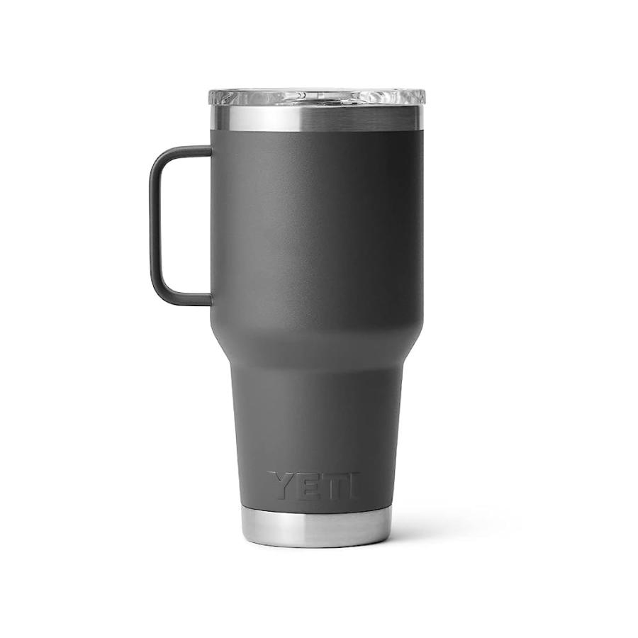 YETI RAMBLER 30 OZ TRAVEL MUG, STAINLESS STEEL, VACUUM INSULATED WITH STRONGHOLD LID, CHARCOAL