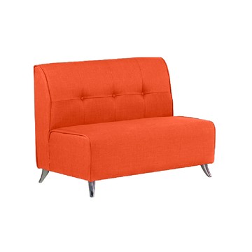 ASSARI-庫柏加寬單人座亞麻布沙發橘色