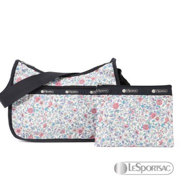 LeSportsac - Standard 側背水餃包/流浪包-附化妝包 (滿園花開)