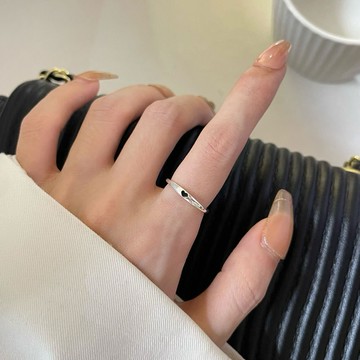 《現貨》眉兒銀飾 925純銀 愛心戒指 銀戒 開口戒 光面 桃心戒指 女生戒指 女生戒指