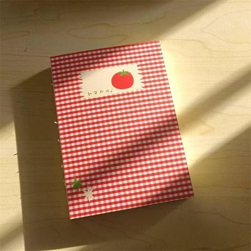 💕首發特殺   復古 番茄格子 古早 空白內頁 mini筆記本 手賬本 日記本 記事本