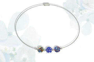 花影琉璃   三圓 (花、藍藍花花)