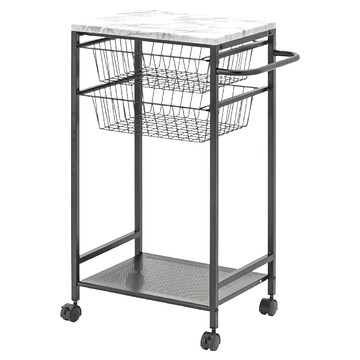 ikloo 宜酷屋 多功能三層手扶活動餐車  黑色  3層