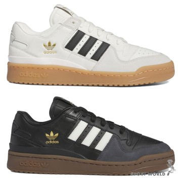 【下殺】Adidas 休閒鞋 男鞋 麂皮 皮革 拼接 FORUM 84 LOW CL 白/黑【運動世界】IG3769/IG3770