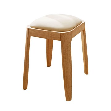 可疊放實木凳子家用客廳餐桌備用椅子輕奢軟包方凳現代簡約化妝凳 幸福驛站