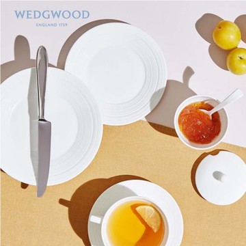Wedgwood Jasper Conran White 18/23/27cm壓花平盤 歐式骨瓷餐具