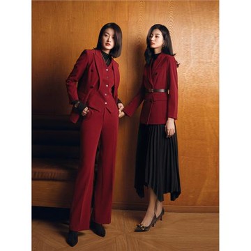 女子成鑒 安可拉紅年會氣質時尚簡約西裝套裝高級感西服套裝春秋