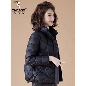 (免運)啄木鳥羽絨棉服女士冬裝2024新款冬季中年媽媽棉衣短款小棉襖外套