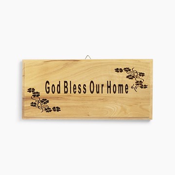 God Bless Our Home 以色列進口橄欖木 鐳雕 壁掛飾 162503