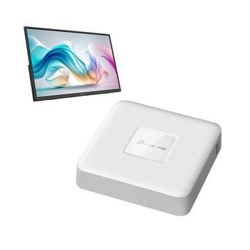 TP-Link VIGI NVR1104H-4P  4路 PoE+ 網路監控主機/監視器主機搭PRO MP165 E6