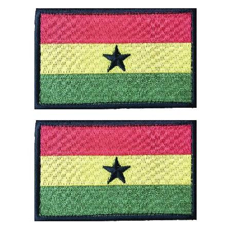 PCS AliPlus Ghana Flag Patches Embroidered Tactical Military Morale Patch Applique Fastener Hook and Loop