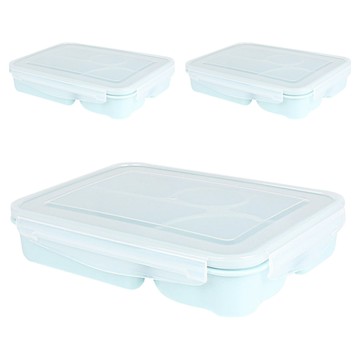 Nanudam PP密封便當盒 25x18x5公分  3個