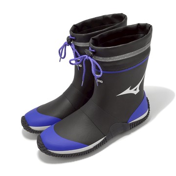 [ACS] Mizuno 防水工作靴 Justafit NH1 男鞋 黑藍 防水 支撐 束繩 戶外 休閒鞋 美津濃 F3JBN001-09