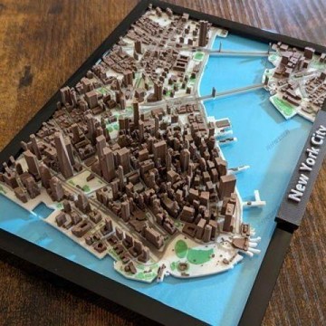 【台灣出貨】全球知名3D列印微縮城市模型彩色建築模型家居藝術擺件仿真彩模