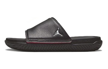 JORDAN PLAY SLIDE GS BLACK UNIVERSITY RED