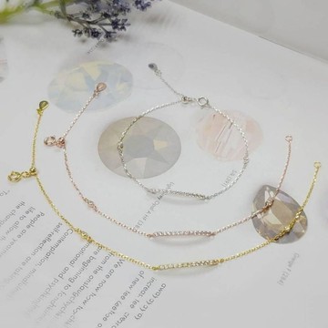 GIUMKA．純銀手鍊．一字排鑽｜星光流轉．可調長度．MHS23023