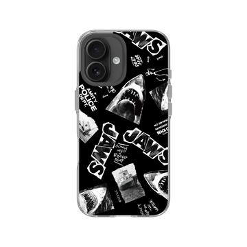 iPhone 16 Clear 透明 - Jaws - 大白鯊 - 黑白圖案