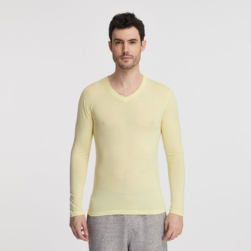 ★買一送一★ATTi TUDE-天絲莫代爾親膚光滑觸感長袖舒柔舒柔衣(朝陽黃)，AT-MT2108Y1