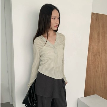 ATTENTION-att made!冰絲紗半開襟上衣