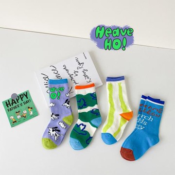 秋冬季兒童純棉中筒長襪男童女童韓版卡通潮襪子寶寶中筒長襪