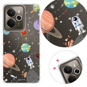 YOURS Realme 全系列 彩鑽防摔手機殼-宇宙人 realme14 5G/realmeC35/realmeGT/V5