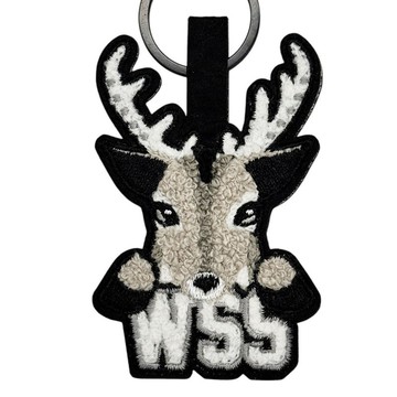 【森林動物系列】Q白鹿毛巾繡鑰匙圈