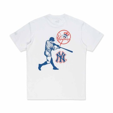 NEW ERA 男女 短袖上衣 ESSENTIAL FW25 紐約洋基 白 NE14701213