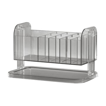 Mini 嚴選 透明可旋轉化妝品收納壓克力置物盒 CN0470-G  22 x 13 x 13cm  1個  灰色