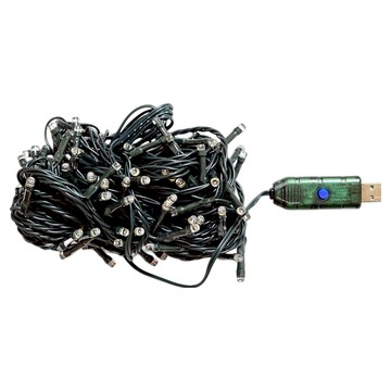 八捌發 綠線串燈 USB接頭 八段模式 100LED 玫瑰金 浪漫裝飾燈  1個