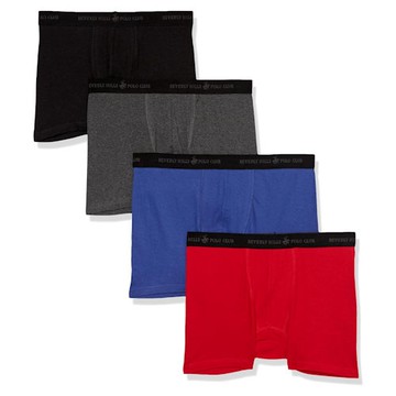 比佛利山莊馬球-男合身四角內褲4件裝