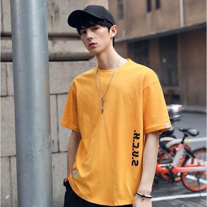 Tシャツ トップス メンズ 半袖 男性 プリントTシャツ ラウンドネック