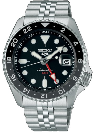 SEIKO 精工錶 5 Sports  GMT機械錶 4R34-00A0D(SSK001K1)-42.5mm-黑面鋼帶【刷卡回饋 分期0利率】【APP下單點數13倍送】