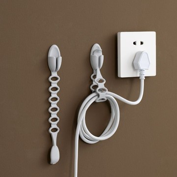壁掛理線器 延長線收納 充電線固定 電線固定 插頭掛勾 理線器 集線器 繞線器 捲線器 收線器 整線器 IQ49