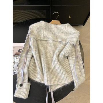 Jade Closet直營店推薦~美德拉甜美風設計感針織開衫毛衣外套秋冬