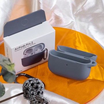 愛否AirPods Pro 2純色蘋果無線藍牙耳機軟套硅膠保護殼分體/連體