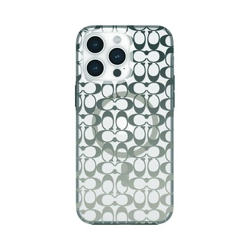 COACH iPhone 15 Pro Max MagSafe 手機殼 軍綠經典大C