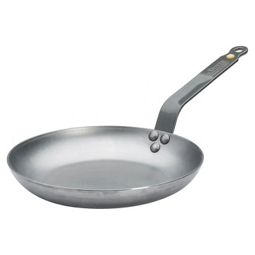 de Buyer 畢耶 原礦蜂蠟系列 傳統單柄西式蛋捲鍋鐵鍋 適用IH爐  24cm  1個