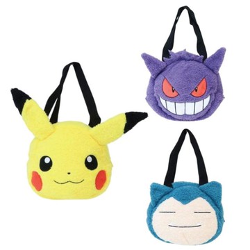 小禮堂 Pokemon 寶可夢 絨毛玩偶手提包 (大臉款) 皮卡丘 耿鬼  卡比獸