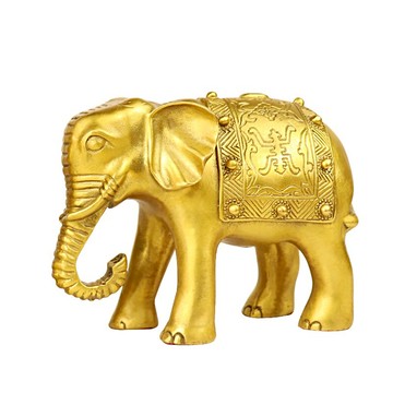 玄關柜臺桌面擺件銅大象一對招i鎮中式家居財位裝飾開業喬遷禮品