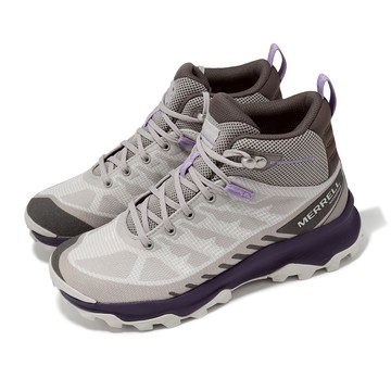 [ACS] Merrell 戶外鞋 Speed ECO Mid WP 女鞋 灰 紫 防水鞋面 緩衝 抓地 郊山 登山鞋 ML037864