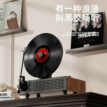 音響 留聲機 時光歲月黑膠唱片機老式一體式復古留聲機藍牙音箱高音質音響禮物