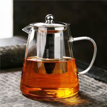 加厚玻璃茶壺耐高溫花茶壺飄逸杯泡茶壺杯子304不銹鋼過濾網家用
