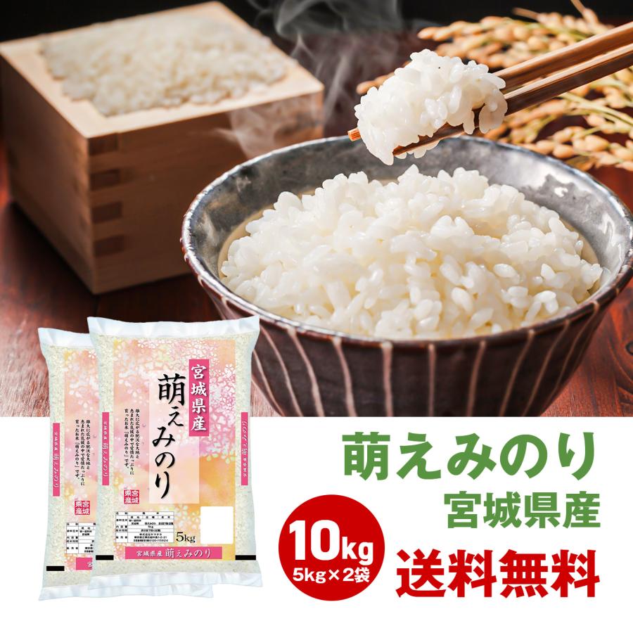 令和5年度 新米 お米 10kg 萌えみのり 米 5kg 2袋セット 宮城 国産 白米 日本産