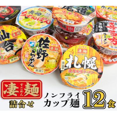 ふるさと納税 八千代町 ニュータッチ 凄麺(ノンフライカップ麺)12食 種類おまかせ