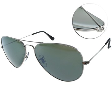 RayBan雷朋 水銀太陽眼鏡 經典飛行員款/槍框-水銀綠鏡片#RB3025 W3277-58mm