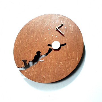 手工木作創意時鐘 冠軍入袋 (世界冠軍鐘)