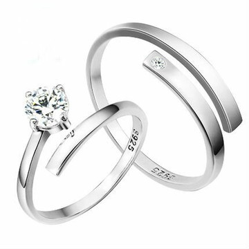 マジック珍寶 925銀對戒 簡約情侶對戒 單戒刻字銀首飾品十天預購+現貨